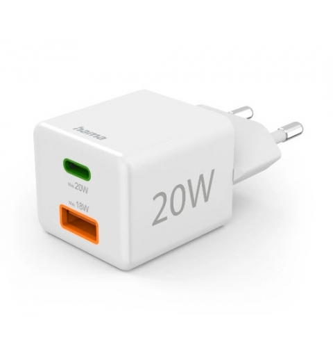 Hama 00201991 cargador de dispositivo móvil Auriculares, Batería portátil, Smartphone, Tableta Blanco Corriente alterna Carga