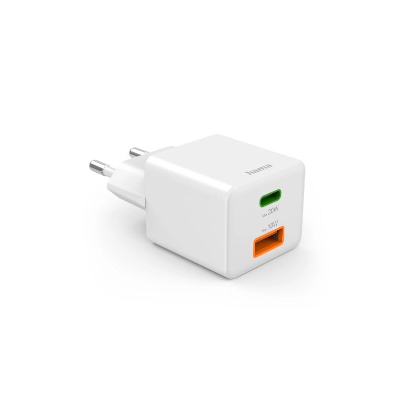 Hama 00201991 Ladegerät für Mobilgeräte Kopfhörer, Powerbank, Smartphone, Tablets Weiß AC Schnellladung Drinnen