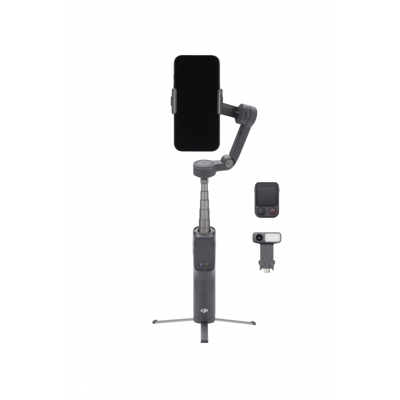 DJI Osmo Mobile 8P Advanced Tracking Combo Stabilizzatore per fotocamera per smartphone Nero