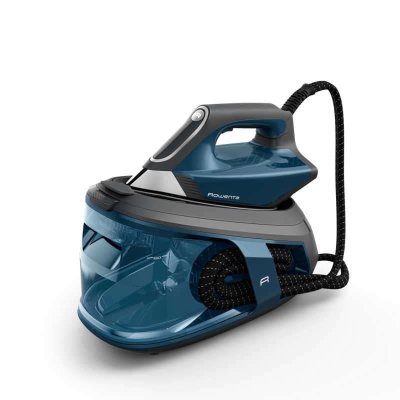 Rowenta VR9043F0 Dampfbügelstation 2800 W 1,8 l Edelstahl-Bügelsohle Schwarz, Blau