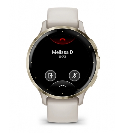 Garmin Venu 3S 3,05 cm (1.2") AMOLED 41 mm Numérique 390 x 390 pixels Écran tactile Or, Ivoire Wifi GPS (satellite)