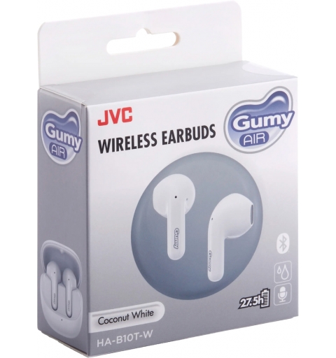 JVC GUMY Casque Sans fil Ecouteurs Musique Bluetooth Blanc