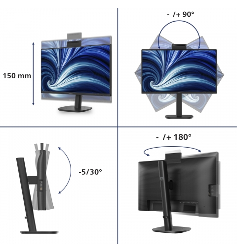 Philips 3000 series 24B2N3200JH 00 Computerbildschirm 60,5 cm (23.8") 1920 x 1080 Pixel Full HD LCD Schwarz
