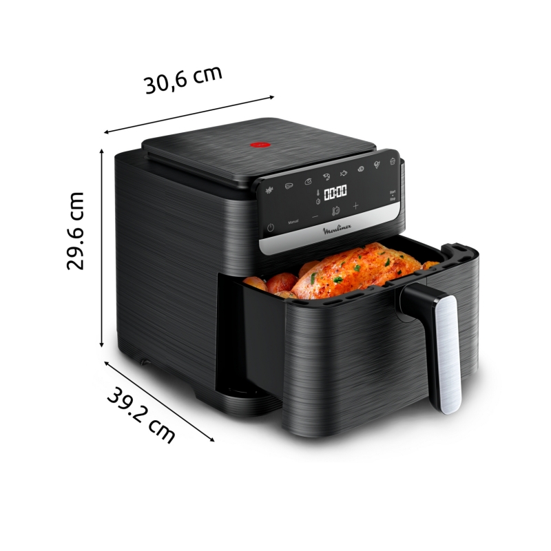 Moulinex Easy Fry Mega Compact EZ8618 Einzelbild 7,5 l Eigenständig 2020 W Heißluftfritteuse Schwarz