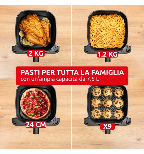 Moulinex Easy Fry Mega Compact EZ8618 Sencillo 7,5 L Independiente 2020 W Freidora de aire caliente Negro