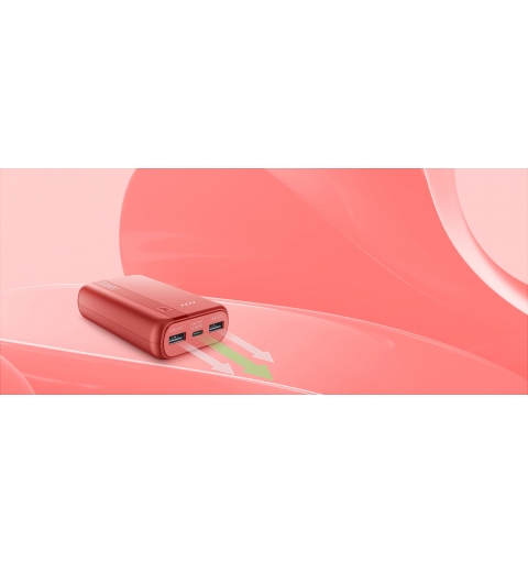 Cellularline Power Bank Essential 10.000 Power bank da 10.000 mAh con batteria agli ioni di litio, dotato di porta USB-C