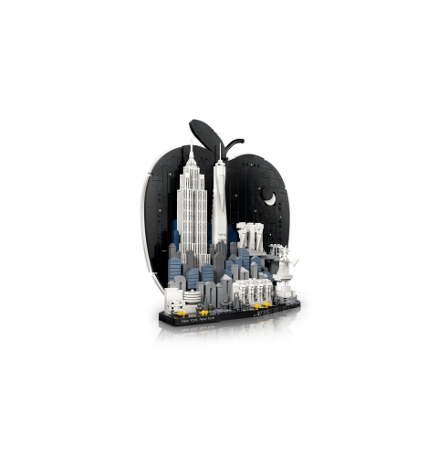 LEGO Architecture 21066 New York City – La Grande Mela, Kit Modellismo da Adulti, Decorazione con Monumenti, Regalo Fai da te