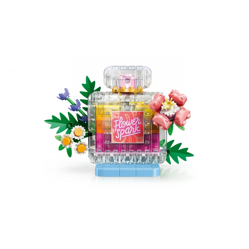 LEGO Creator 31383 3in1 Boccetta di Profumo con Decorazione Floreale, Gioco da 8+ Trasformabile in Vaso da Fiori o Frullato