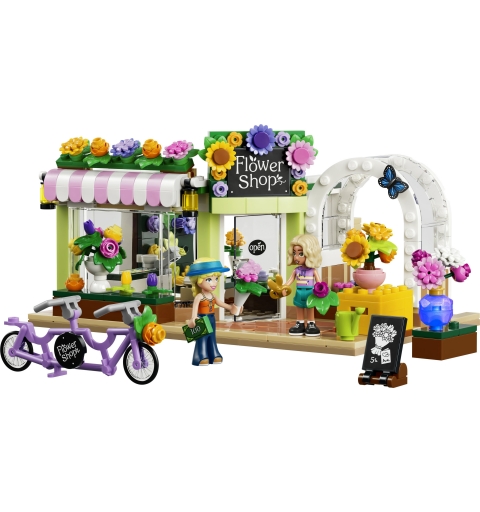 LEGO Friends 42693 Negozio di Fiori Creativo, Giocattolo con Fiori Finti, Bouquet, 2 Mini Bamboline e Accessori, Regalo da 7+