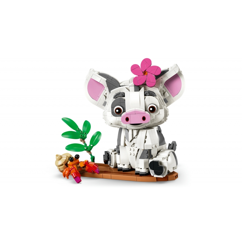 LEGO Disney Princess | Disney Vaiana 43292 Pua Action Figure, Maialino Giocattolo con Fiore, Granchio e Zattera, Regalo per