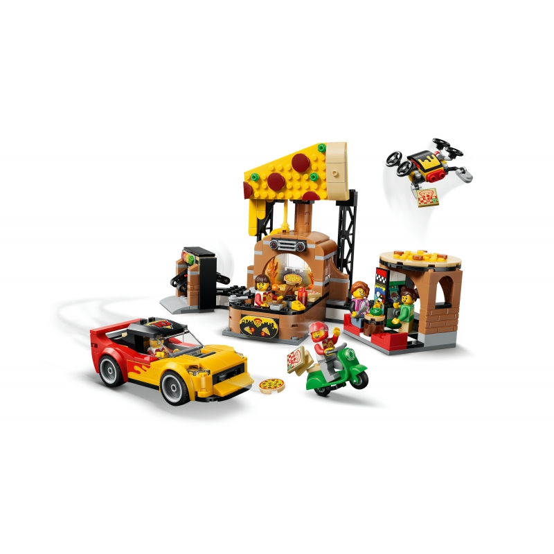 LEGO City Pizza-Liefererlebnis mit Fahrzeugen