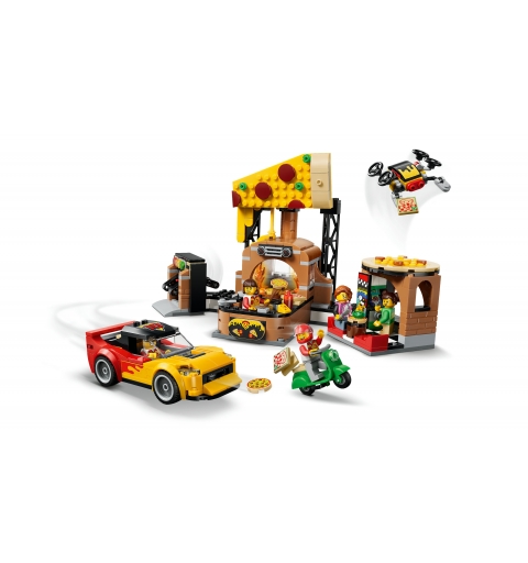 LEGO City La pizzeria et ses véhicules de livraison
