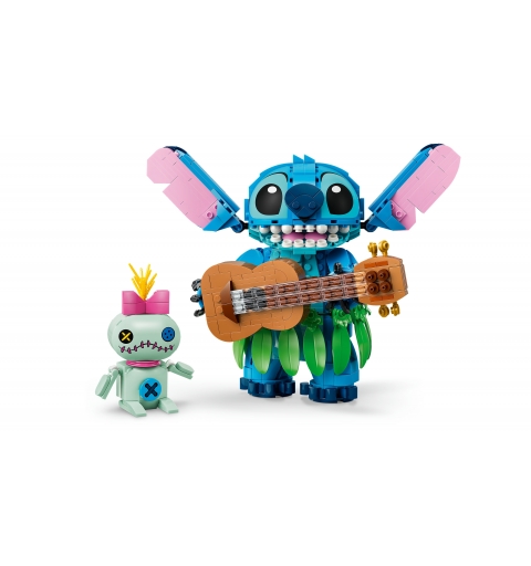 LEGO Disney | 43296 Stitch e Scrump, 2 Action Figure Giocattolo con Accessori, Decorazione Cameretta, Regalo per Bambini 9+