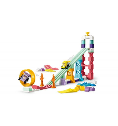 LEGO DUPLO 10478 Rampe Creative 3 in 1 con Veicoli, Giochi Didattici per la Motricità Fine con 2 Auto, Regalo per Bambini 3+