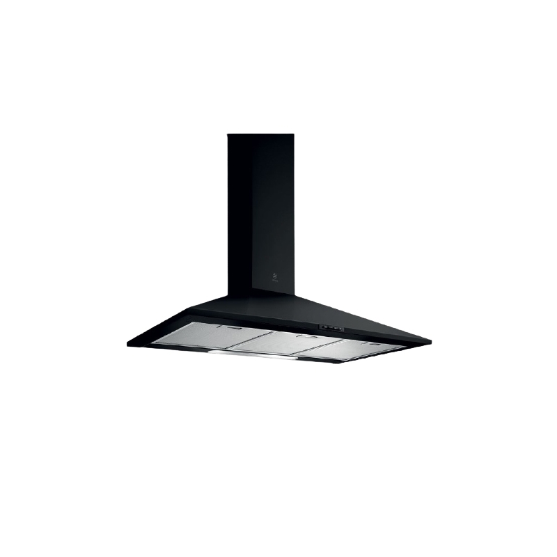 Elica PRF0151544 cooker hood Wall-mounted Aluminium, Black 395 m³ h