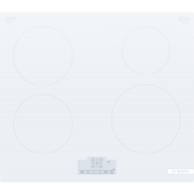 Bosch Serie 6 PUE612BB1E Serie 4 Piano cottura a induzione 60 cm 4 zone standard Bianco