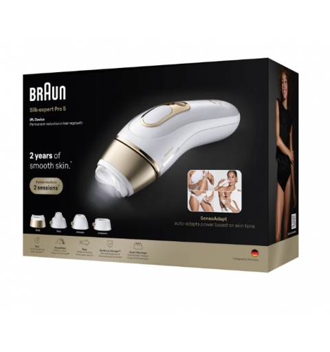 Braun Silk-expert Pro IPL PL5431 Lumière pulsée Or, Blanc