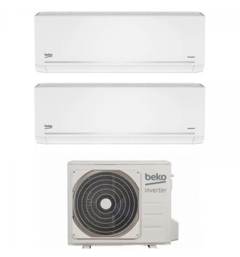 Beko BGMPO181 + BGMPI 095-125 Set Condizionatore Climatizzatore Dual Split Evolutio 2025 WiFi 9+12 Btu 5,3Kw A++/A+ Inverter R32