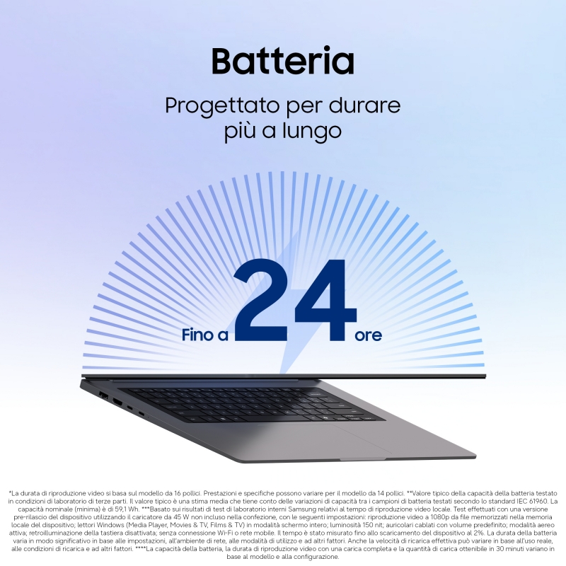 Samsung NP760VJG-KG3IT laptop Copilot+ PC Intel Core Ultra 7 355 Computer portatile 40,6 cm (16") WUXGA 16 GB LPDDR5x-SDRAM 512