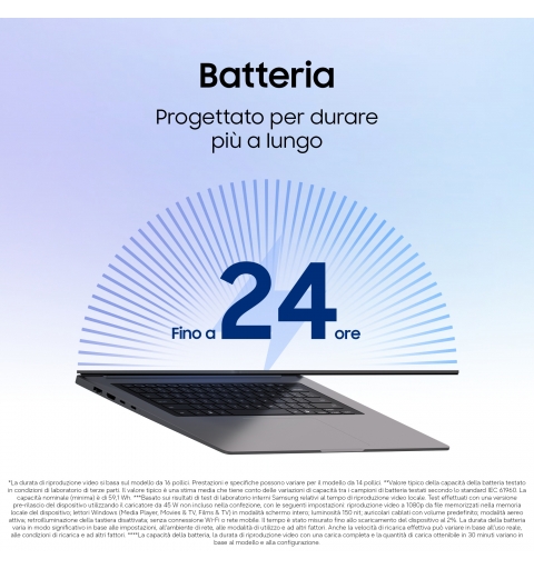 Samsung NP760VJG-KG3IT laptop Copilot+ PC Intel Core Ultra 7 355 Ordinateur portable 40,6 cm (16") WUXGA 16 Go LPDDR5x-SDRAM