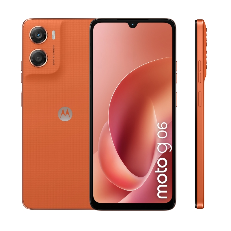 Motorola moto g06 17,5 cm (6.88") Doppia SIM Android 15 4G USB tipo-C 4 GB 256 GB 5200 mAh Arancione Motorola moto g06 17,5 cm (6.88") Doppia SIM Android 15 4G USB tipo-C 4 GB 256 GB 5200 mAh Arancione