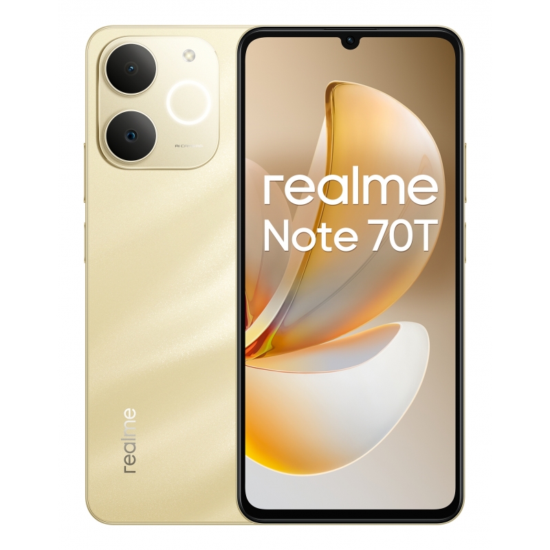 realme Note 70T 17.1 cm (6.74") Dual SIM Android 15 4G USB Type-C 4 GB 256 GB 6000 mAh Gold