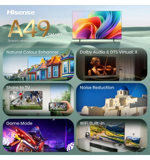 Hisense 32A49S 81,3 cm (32") HD Smart TV Wifi Negro
