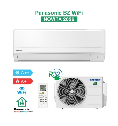 Panasonic BZ50CKE WiFi 2026 Air Conditioning Kit 18000BTU 5Kw A++/A+ CU-BZ50CKE + CS-BZ50CKE Inverter R32 White