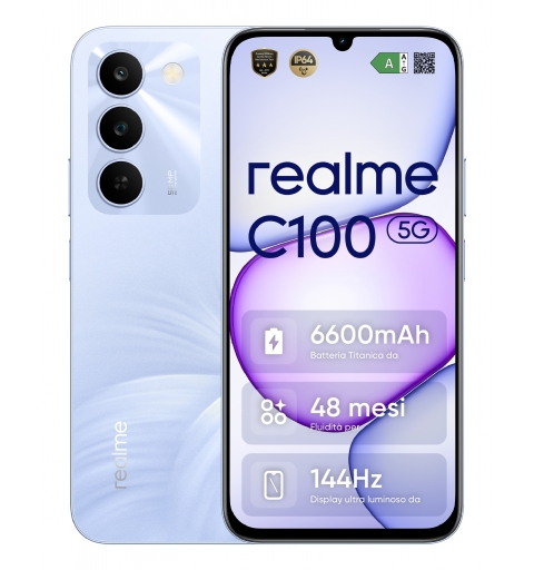 realme C100 5G 17,3 cm (6.8") SIM doble Android 16.0 USB Tipo C 4 GB 128 GB 6600 mAh Púrpura