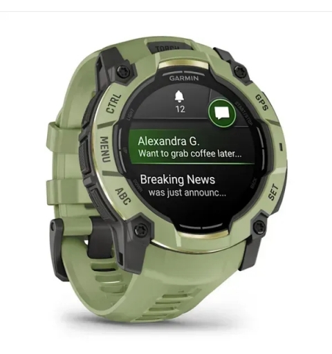 Garmin Instinct 3 AMOLED 3.3 cm (1.3") 50 mm Digital 416 x 416 pixels Touchscreen Green, Grey GPS (satellite)