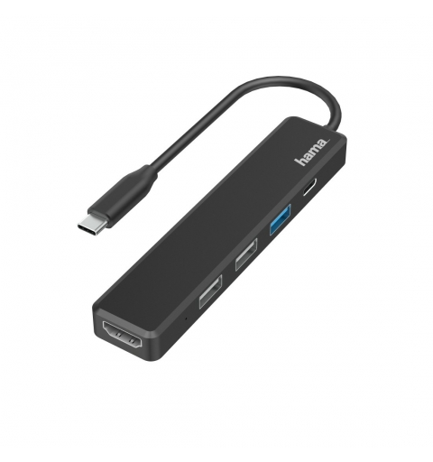 Hama USB-C hub, multi-port, 5 ports, 3x USB-A, USB-C, HDMI