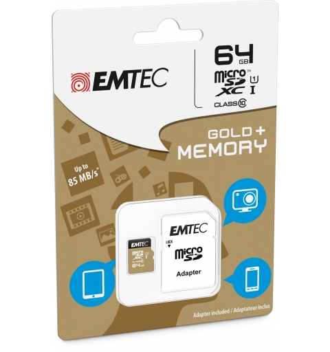 Emtec microSD Class10 Gold+ 64GB MicroSDXC Classe 10