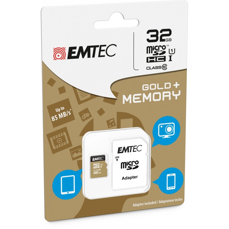 Emtec microSD Class10 Gold+ 32GB