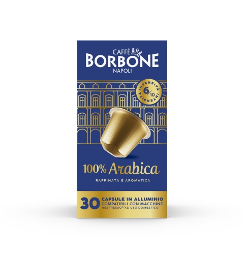 Caffè Borbone Capsule compatibili sistema Nespresso Alluminio - Miscela 100% Arabica - 30 capsule