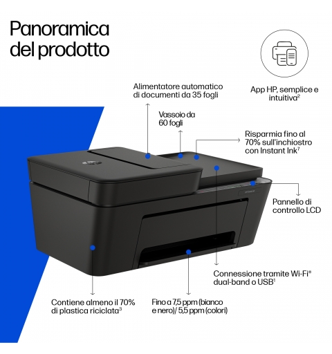 HP DeskJet 4320 Wireless All-in-One Colore Stampante, Instant Ink
