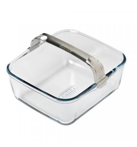 Pyrex 301U300 bandeja de horno 2 L Plaza Vidrio, Vidrio de borosilicato Fuente para horno universal