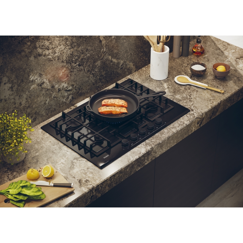 Haier HAVG75TBBP Noir Intégré 75 cm Gaz 4 zone(s)