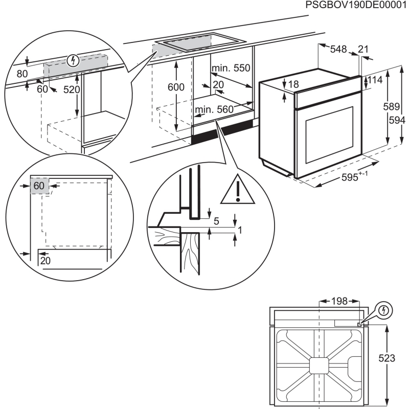 AEG TU5AB42SM 72 L 2490 W Stainless steel