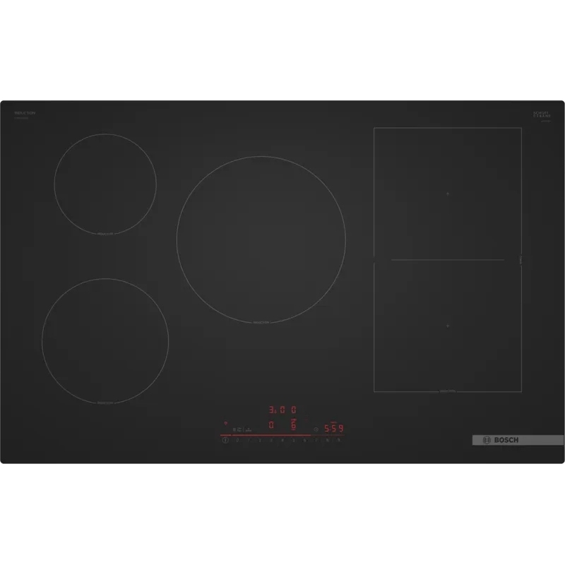 Bosch Serie 6 PVW81CHB1E Kochfeld Schwarz Integriert 80 cm Zonen-Induktionskochfeld 5 Zone(n)