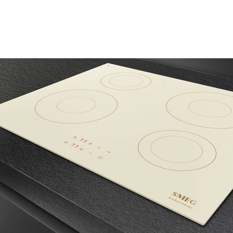 Smeg Universal SI2641DP piano cottura Crema Da incasso 60 cm Piano cottura a induzione 4 Fornello(i)