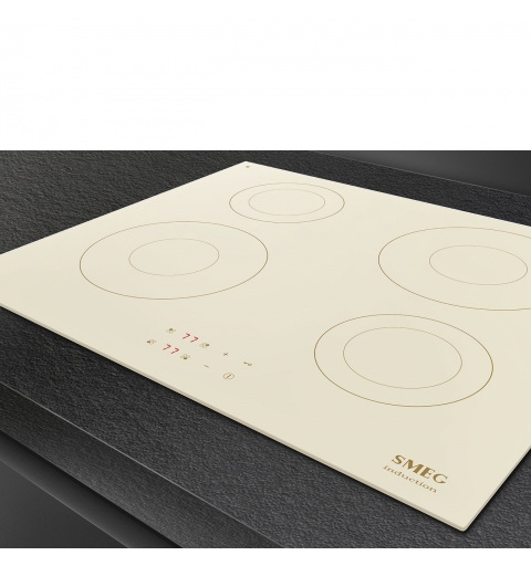 Smeg Universal SI2641DP piano cottura Crema Da incasso 60 cm Piano cottura a induzione 4 Fornello(i)