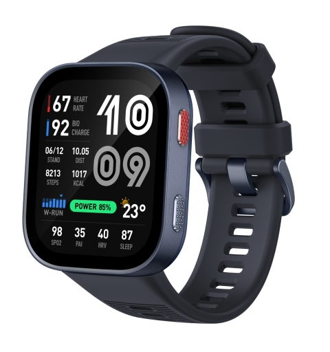 Amazfit Bip Max 5,26 cm (2.07") AMOLED Numérique 432 x 514 pixels Écran tactile Bleu GPS (satellite)