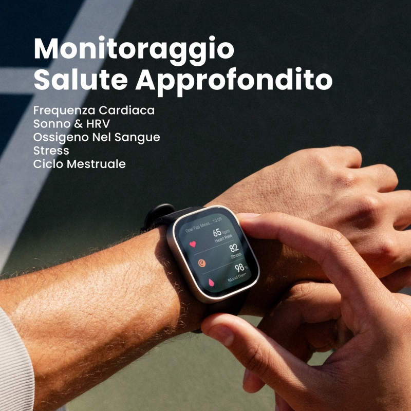 Amazfit Bip Max 5,26 cm (2.07") AMOLED Digital 432 x 514 Pixeles Pantalla táctil Azul GPS (satélite)