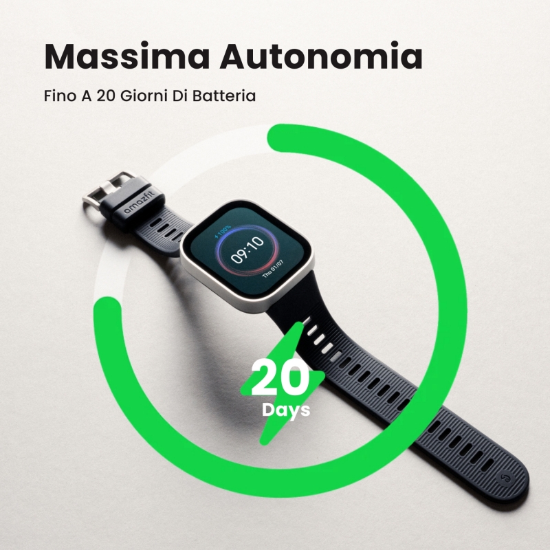 Amazfit Bip Max 5,26 cm (2.07") AMOLED Digital 432 x 514 Pixel Touchscreen Blau GPS