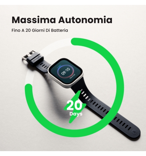 Amazfit Bip Max 5,26 cm (2.07") AMOLED Digitale 432 x 514 Pixel Touch screen Blu GPS (satellitare)