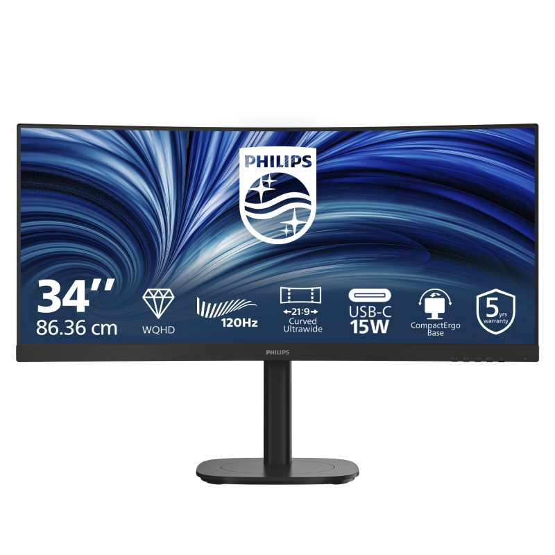 Philips 34B2N3500C 00 pantalla para PC 86,4 cm (34") 3440 x 1440 Pixeles Wide Quad HD LCD Negro