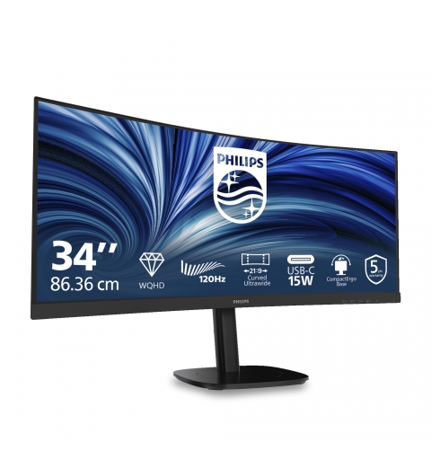 Philips 34B2N3500C 00 pantalla para PC 86,4 cm (34") 3440 x 1440 Pixeles Wide Quad HD LCD Negro