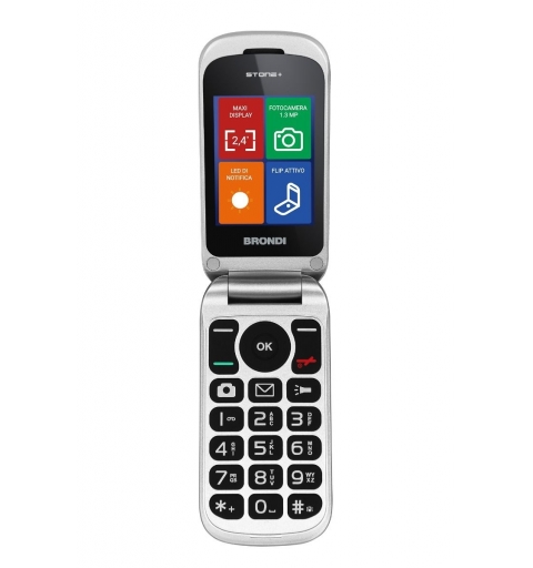 Brondi Stone+ 6,1 cm (2.4") Bianco Telefono cellulare basico