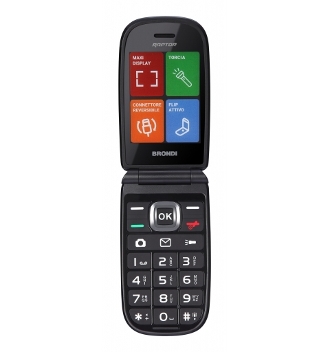 Brondi Raptor 7.11 cm (2.8") 106 g Black, Metallic Senior phone