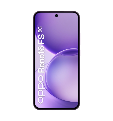 OPPO Reno16 FS 5G Purple Black Box 16,7 cm (6.57") SIM doble Android 16.0 USB Tipo C 8 GB 512 GB 6500 mAh Púrpura